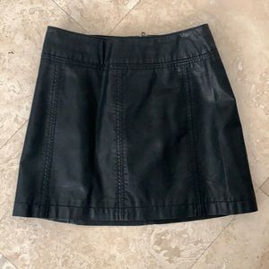 Free People Vegan Leather Skirt